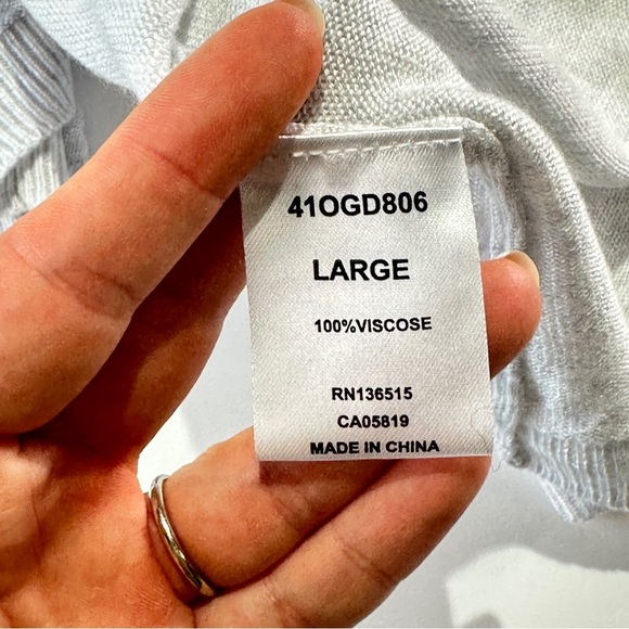 One Grey Day open cardigan lightweight viscose longline drape gray Large - Picture 9 of 11